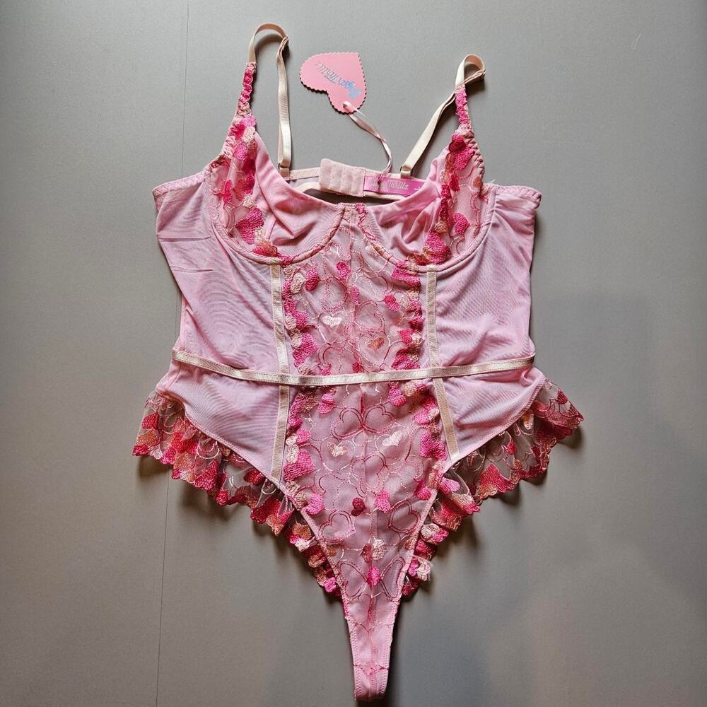 Sugar Thrillz Stolen hearts Womens Large mesh teddy sugar